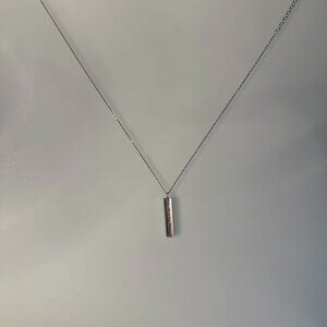 Tiffany & Co. Sterling Silver Ingot Bar Pendant Necklace | 18" Chain | Rare & El
